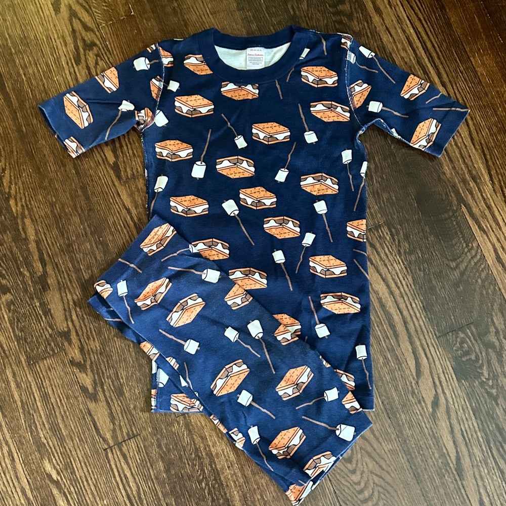 Hanna Andersson Navy Blue S'mores Kids Pajama Set